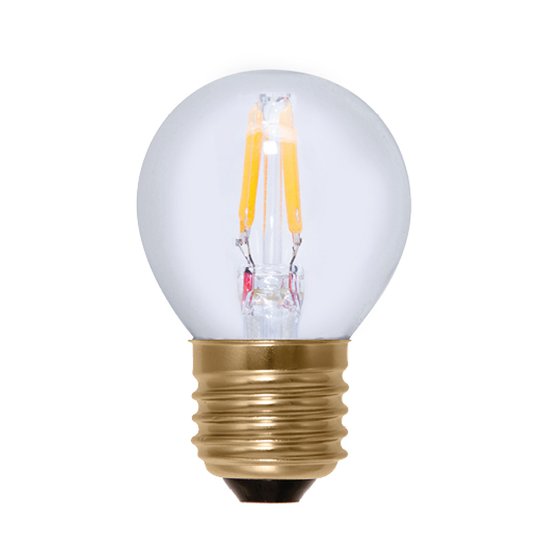 LED-lampa Golfball E27 3W varmvit klar