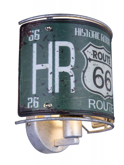 Usa vägglampa (Silver)