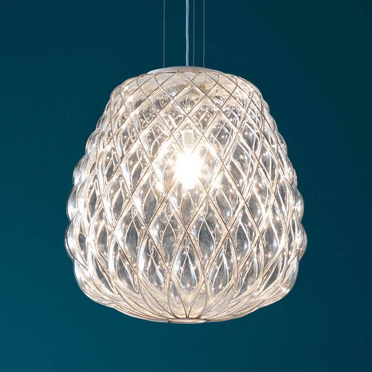 Designer-taklampa Pinecone i glas