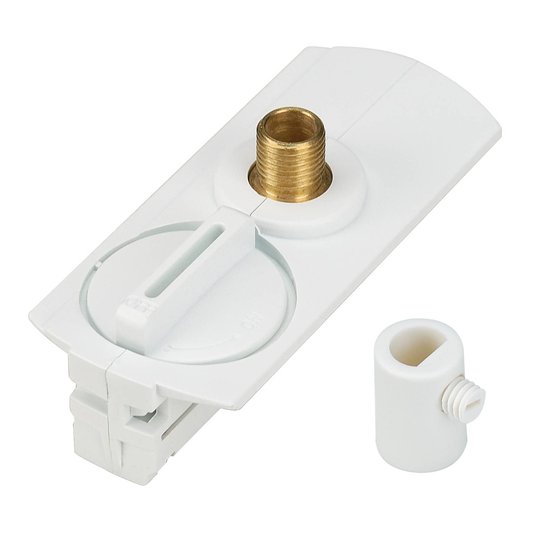 1-Fas taklampsadapter, vit
