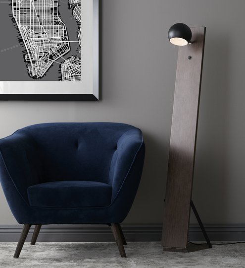 FLETCHER - Floor walnut/black