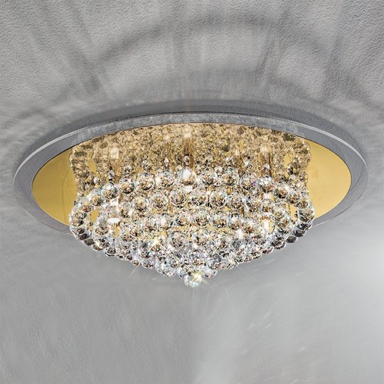Imponerande kristalltaklampa TUILA 62 cm