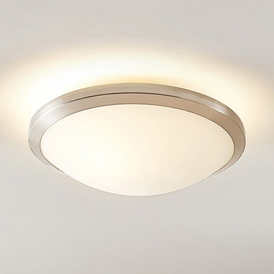 Lindby Ummi taklampa, nickel satin