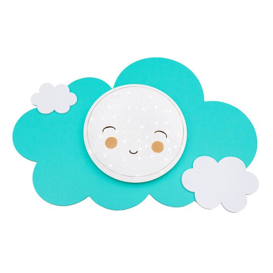 LED-vägglampa Bildmoln Starlight Smile, mint