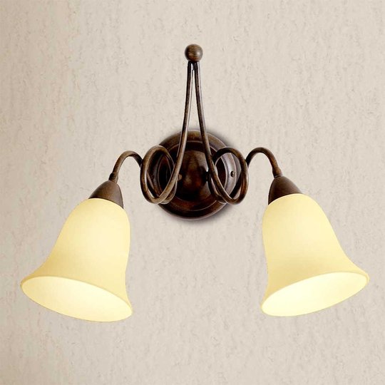 Michele - lantlig vägglampa med 2 ljuskällor