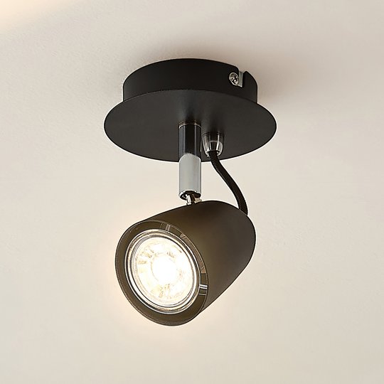 Lindby Noria Spot, svart, 1 lampa