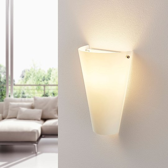 Opalglasvägglampa Alia med E14-LED-lampor