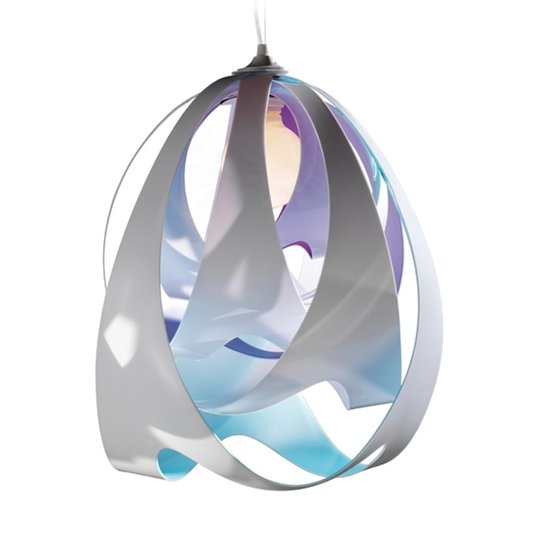 Modern taklampa GOCCIA DI LUCE, blå-lila