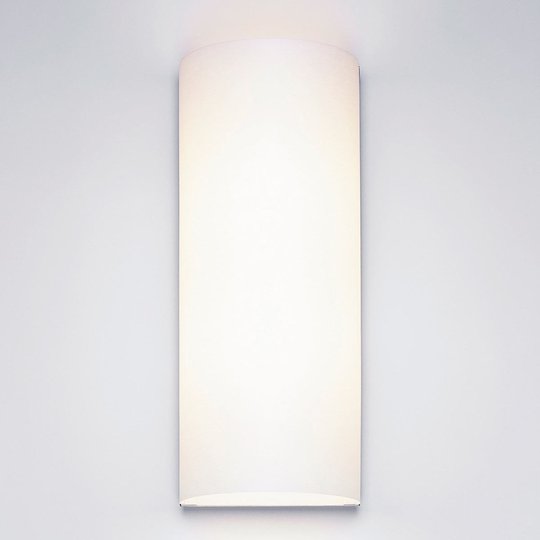 Vit designervägglampa Club med tygskärm