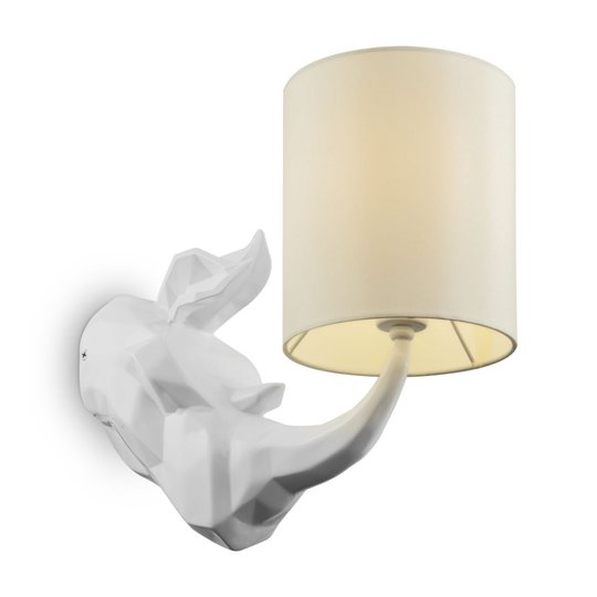 Nashorn vägglampa (Svart)