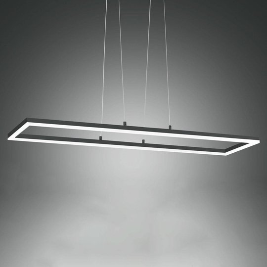 LED-pendellampa Bard, 92 x 32 cm, antracit