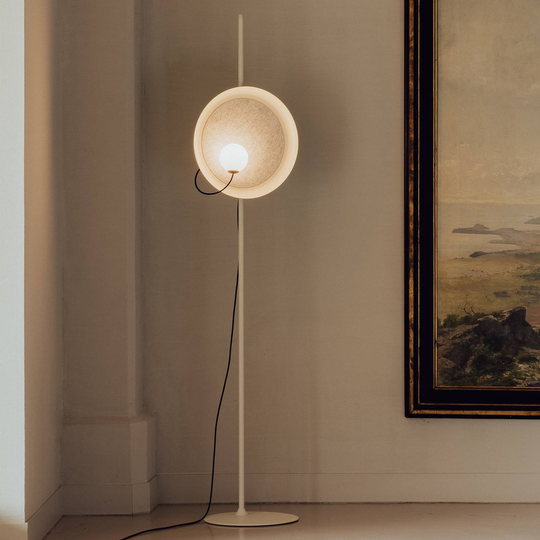 Milan Wire golvlampa Ø 38 cm minkfärg