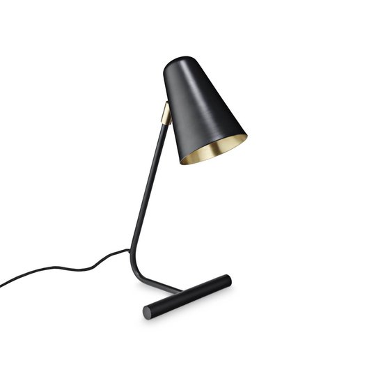 Skrivbordslampa svart/mässing H. Skjalm P (Svart)
