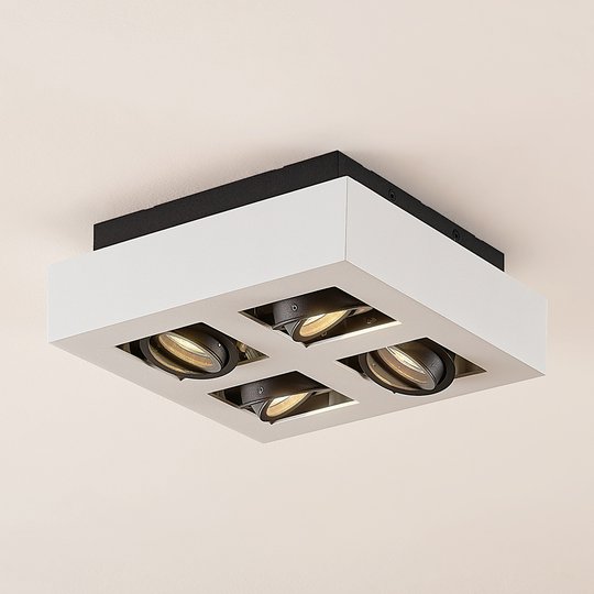 Arcchio Vince taklampa, 25 x 25 cm i vitt