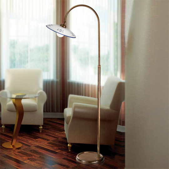 Traditionell golvlampa Bassano, blå
