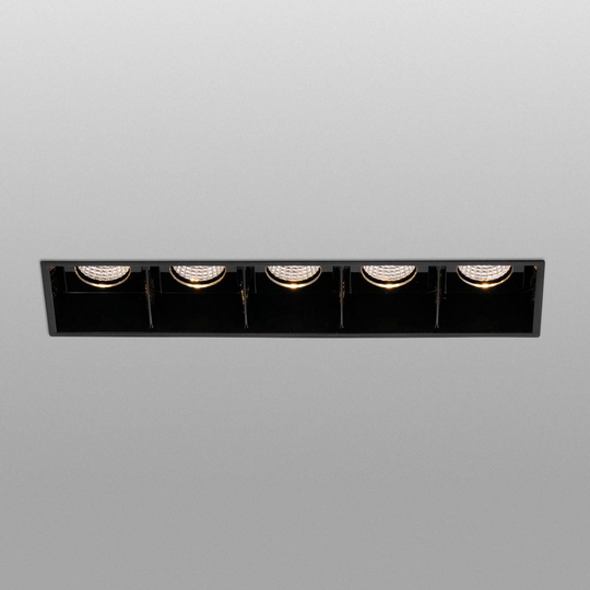 LED-inbyggnadslampa Troop Trimless, 5 lampor