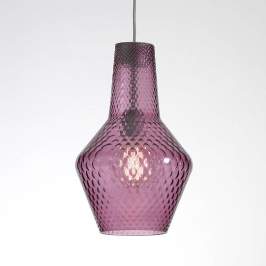 Hänglampa Romeo 130 cm, glas ametyst