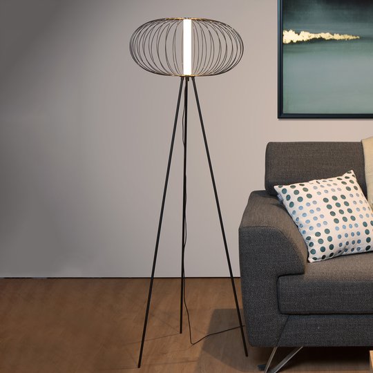 LED-golvlampa Carbony svart
