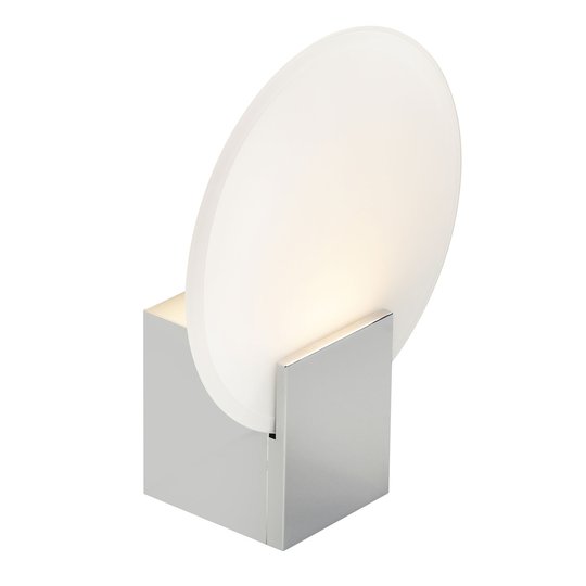 LED-vägglampa Hester, IP44, krom