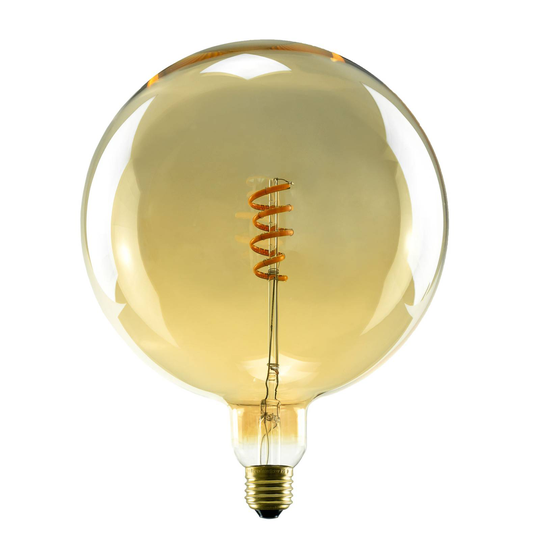SEGULA LED-globlampa E27 6,5W G200 1 900 K guld