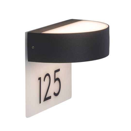 Elegant LED-husnummerlampa Monido