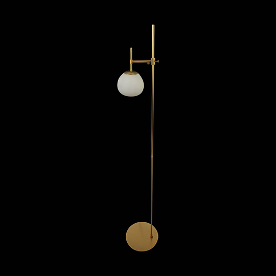 Maytoni Erich golvlampa 1 lampa mässing/vit