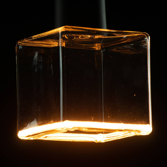 SEGULA LED Floating-Cube 86 E27 6W varmvit klar