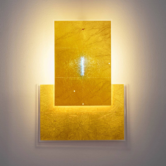 Ingo Maurer 24 karat Blau Flat vägglampa