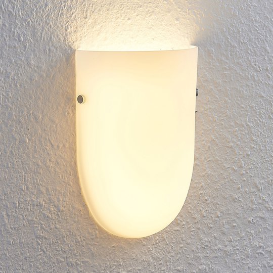 LED-vägglampa Genele med glasskärm