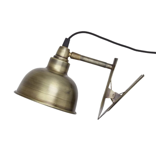 Vägglampa m. Klämma (Antikmässing)