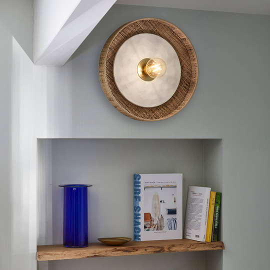 MARKET SET Portinatx vägglampa vit, Ø 40 cm