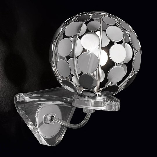 Vägglampa Sfera, kulform