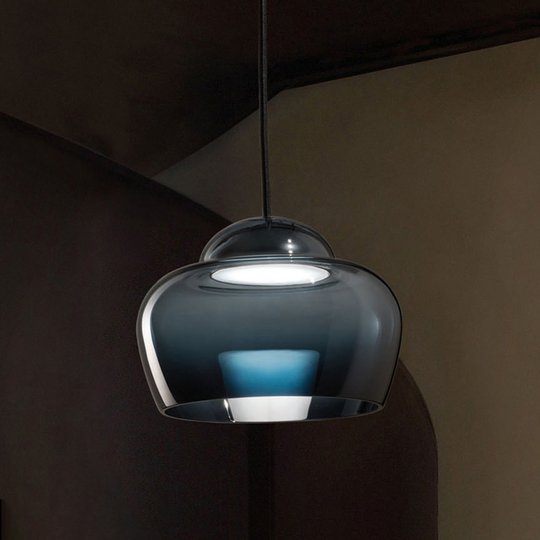 LED-hänglampa Cristallina svart