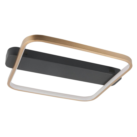 LED-taklampa Ascona, svart/guld, 28 W