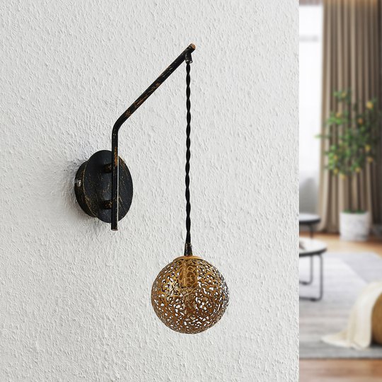 Lucande Zale vägglampa 1 lampa orientalisk