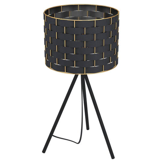 Bordslampa Marasales med textilskärm, trebent