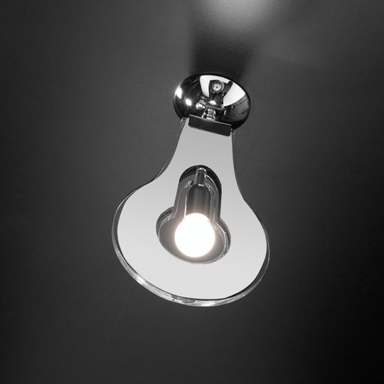 Vit, trendig taklampa Flat