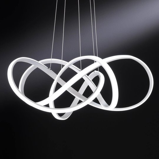 Ljus LED-pendellampa Art i sammanflätad design