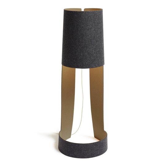 Liten designgolvlampa Mia XL grafit-sten