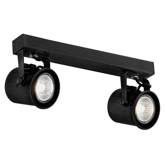 Takspotlight Canico, 2 lampor, svart
