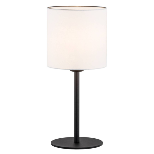 Textilbordslampa Harris, fot svart, skärm vit