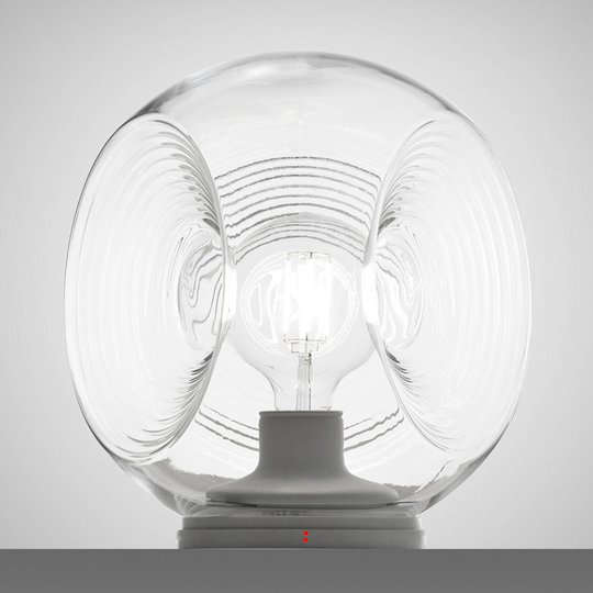 Fabbian Eyes - glas-bordslampa med klar diffusor