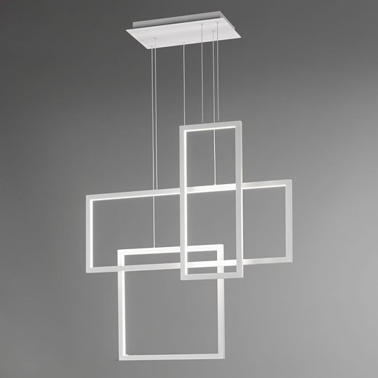 LED-hänglampa Cross med tre rektanglar