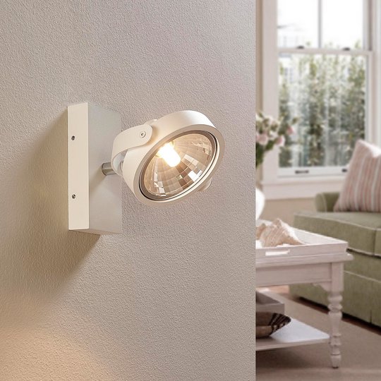 ELC Mitella takspotlight, 1 lampa, vit