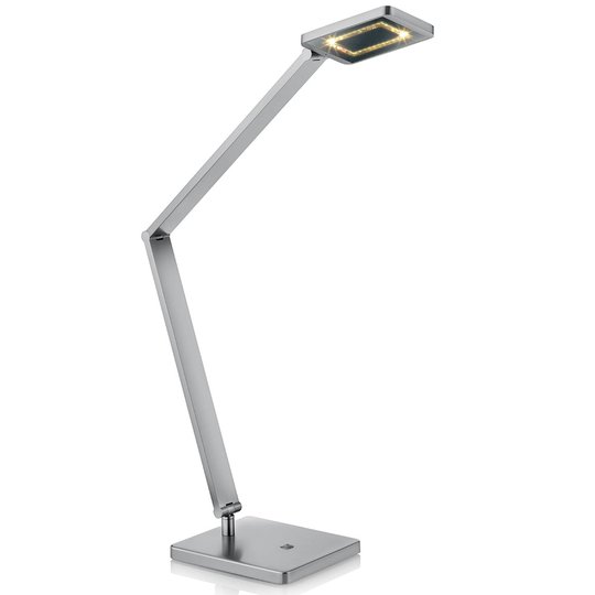 LED-bordslampa Space med touchdimmer matt nickel