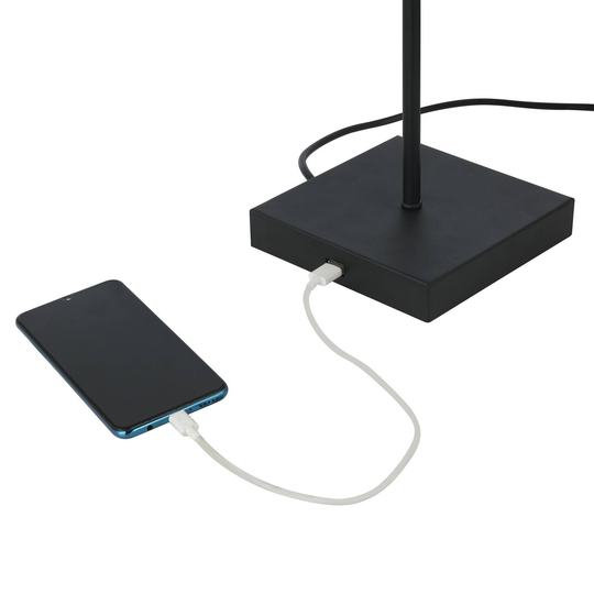 Bordslampa Table, skärm konisk svart-vit
