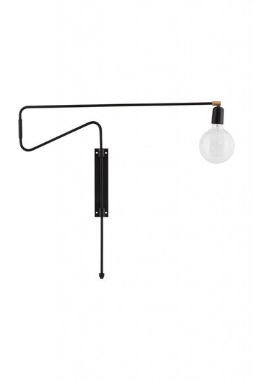 Swing lång vägglampa (Svart)