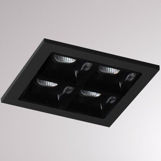 LOUM Liro LED-inbyggnadslampa svart 34° 3 000 K