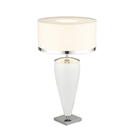 Bordslampa Lund, vit/opal, höjd 70 cm