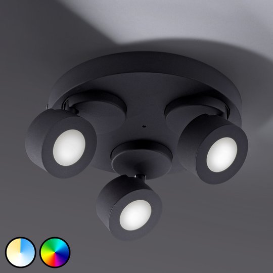 Trio WiZ Sancho LED-taklampa 3 lampor svart